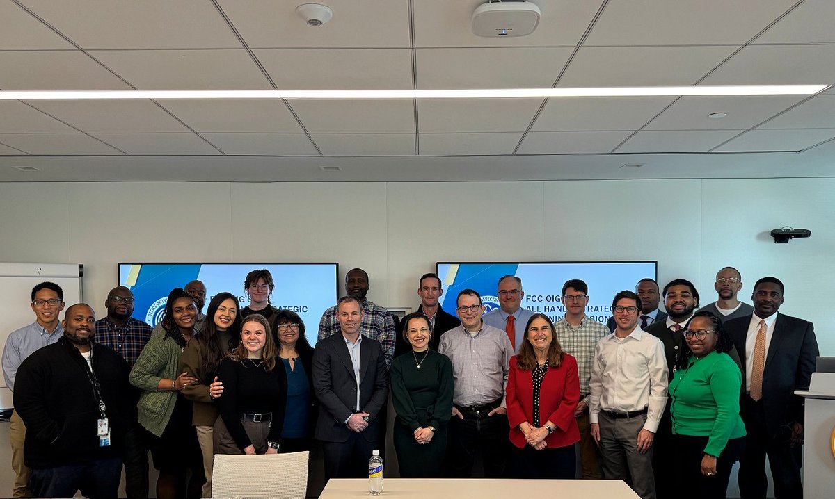 FccOig's tweet photo. It was an exciting week at FCC OIG! We wrapped up our annual strategic planning workshop. We would like to thank our  team for their insights &amp; engagement, and we greatly appreciated the guest speakers who came out to support us!
Special thanks to the CIGIE team for hosting us! https://t.co/qQpjHipzkv