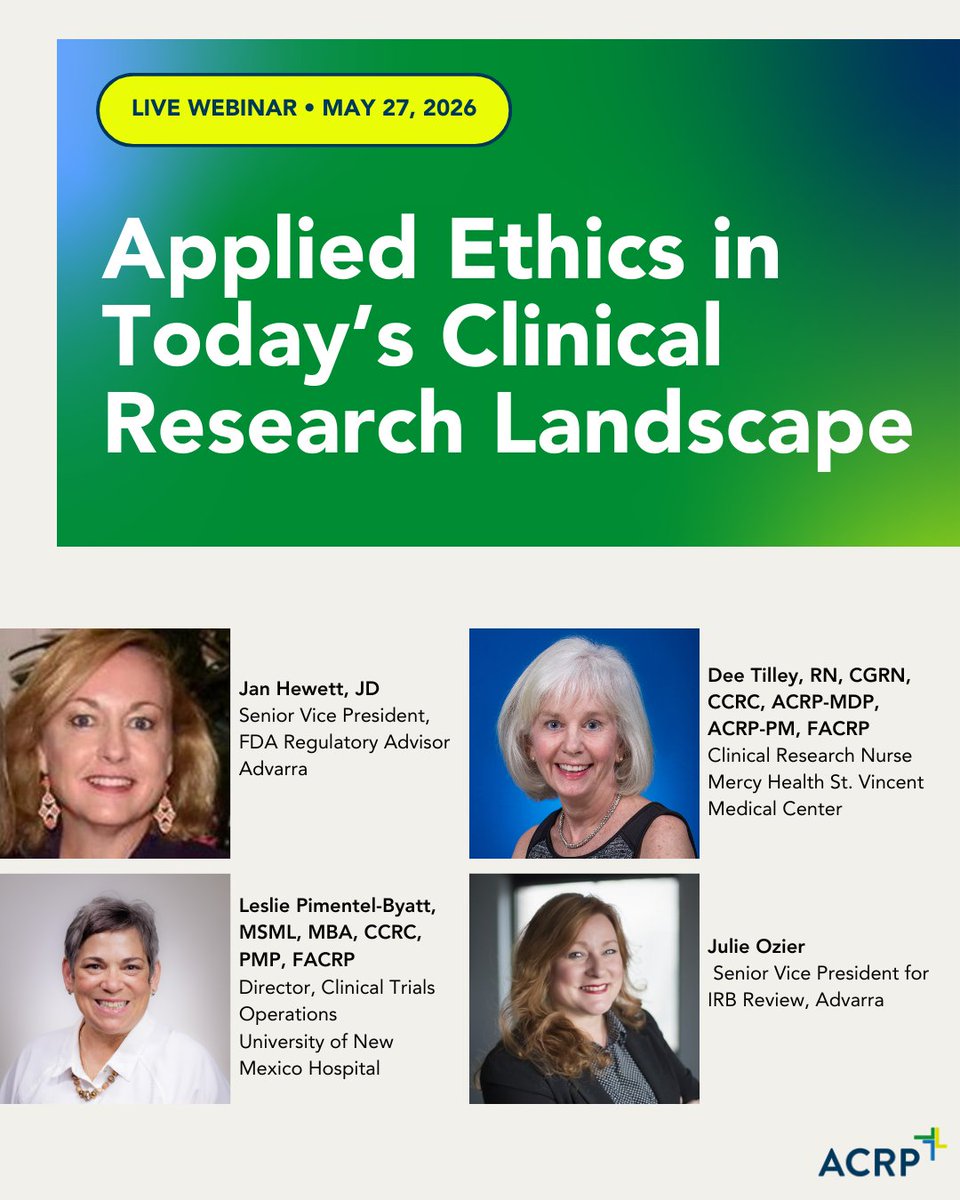 ACRP - Assoc. of Clinical Research Profession tweet media