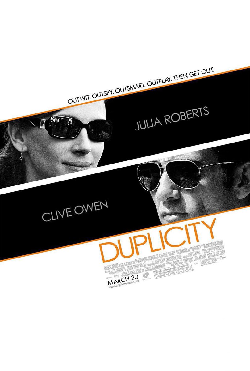 FilmNewsNos's tweet photo. 🎬MOVIE HISTORY: 17 years ago today, March 20, 2009, the movie ‘Duplicity’ opened in theaters!
#JuliaRoberts #CliveOwen #TomWilkinson #PaulGiamatti #DenisOHare #KathleenChalfant #ThomasMcCarthy #WayneDuvall #CarriePreston #ChristopherDenham #OlegShtefanko #HappyAnderson https://t.co/jK1pE7BQJS