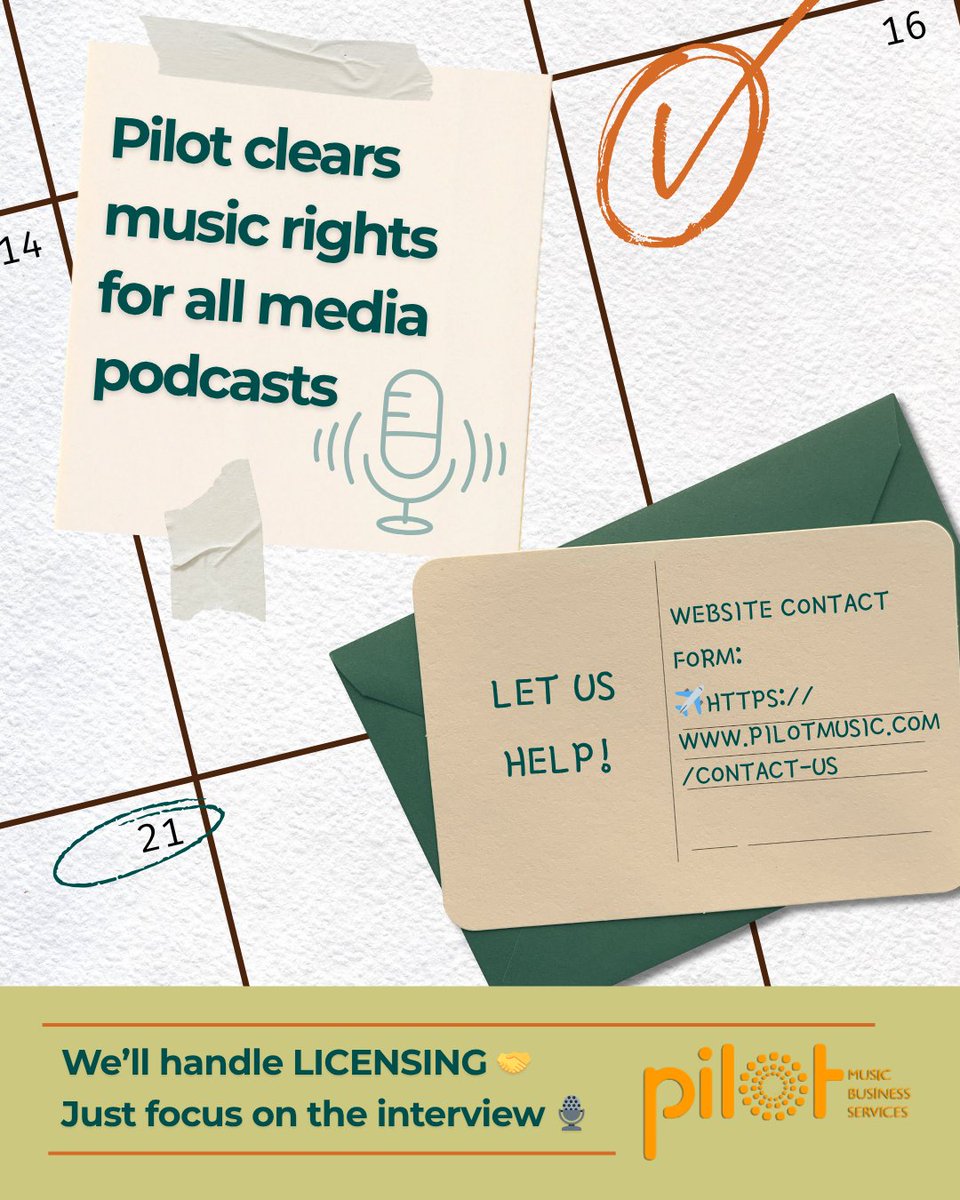 Pilot clears music rights for podcasts! 🎤
We’ll handle it 🤝so you can focus on the interviews 🎙️
#musiclicensing #syncrights #masterrights #contentcreation #podcast