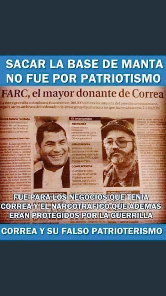 macedoneos's tweet photo. @jpalazzarini Correa NO defendió la soberanía nacional. Defendió a las FARC. https://t.co/OmDWkUESPL