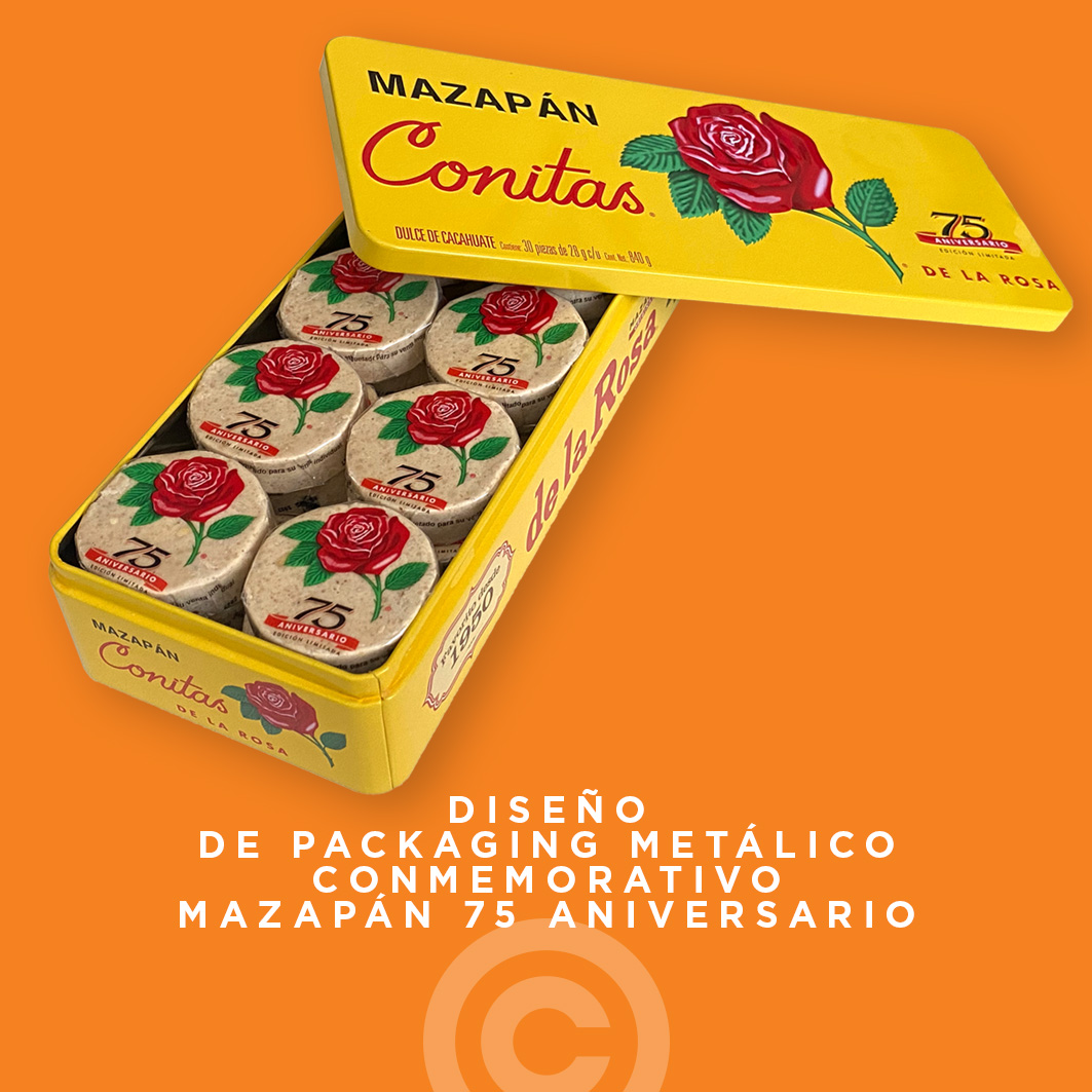 collinscom's tweet photo. Collinscom realiza el diseño de packaging metálico de colección, para Mazapán de la Rosa 75 Aniversario. En los 50s se llamaba: Conitas.  

#collinscom #mazapan75 #mazapan #delarosa #aniversario #packaging #diseño #empaque #branding  #mexico #conitas @aDisenoMX @Merca20 https://t.co/IMiLTMh2Ny