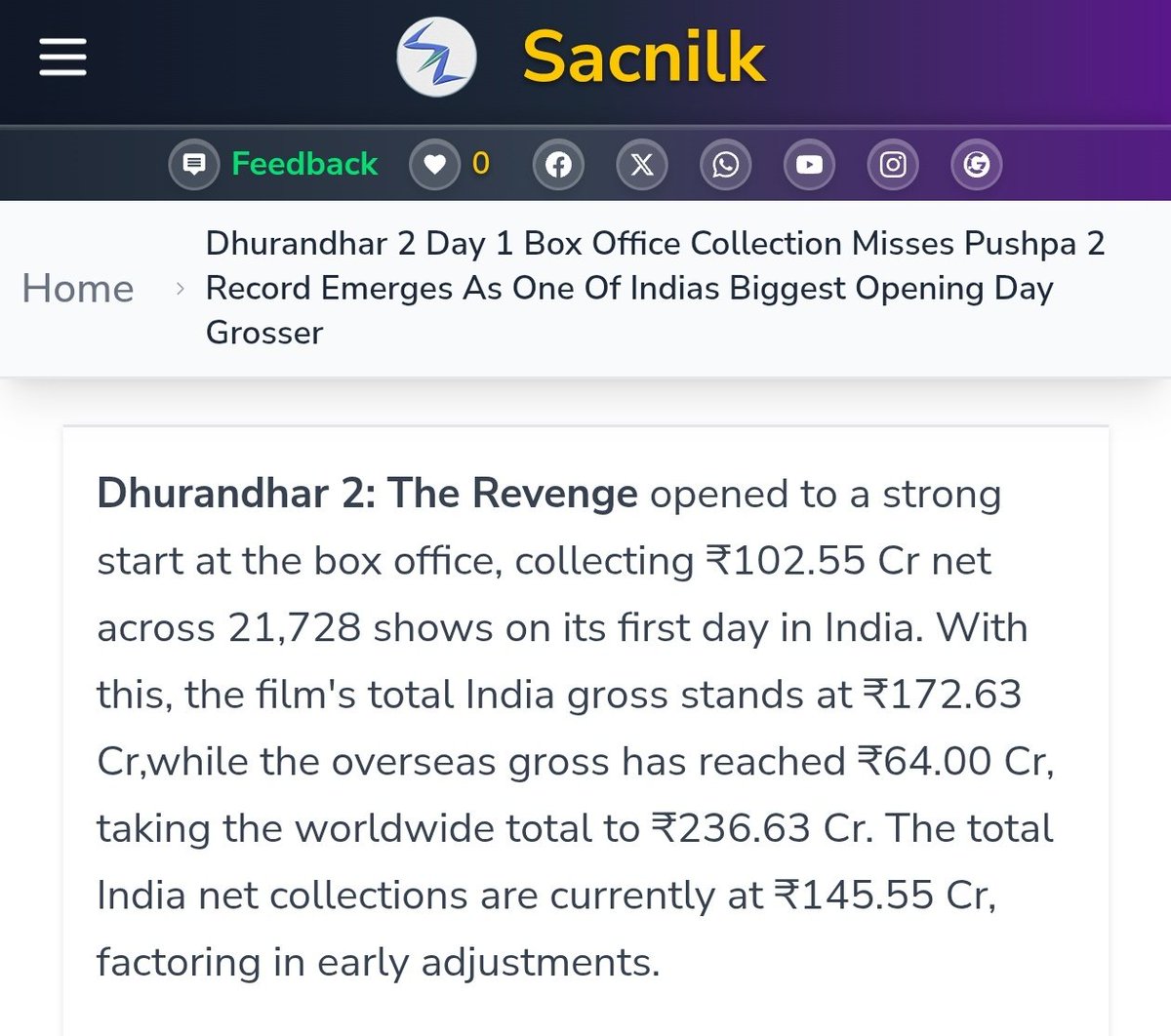 mittul_bakshi25's tweet image. Manipulated Data to prove Jawan is highest Day 1 but it's totally fake news and pro Shahrukh Khan pages and so called critics sharing their own data 🤣 

#Sacnilk always have genuine data and they don't support any star or production houses so they are neutral always, even they