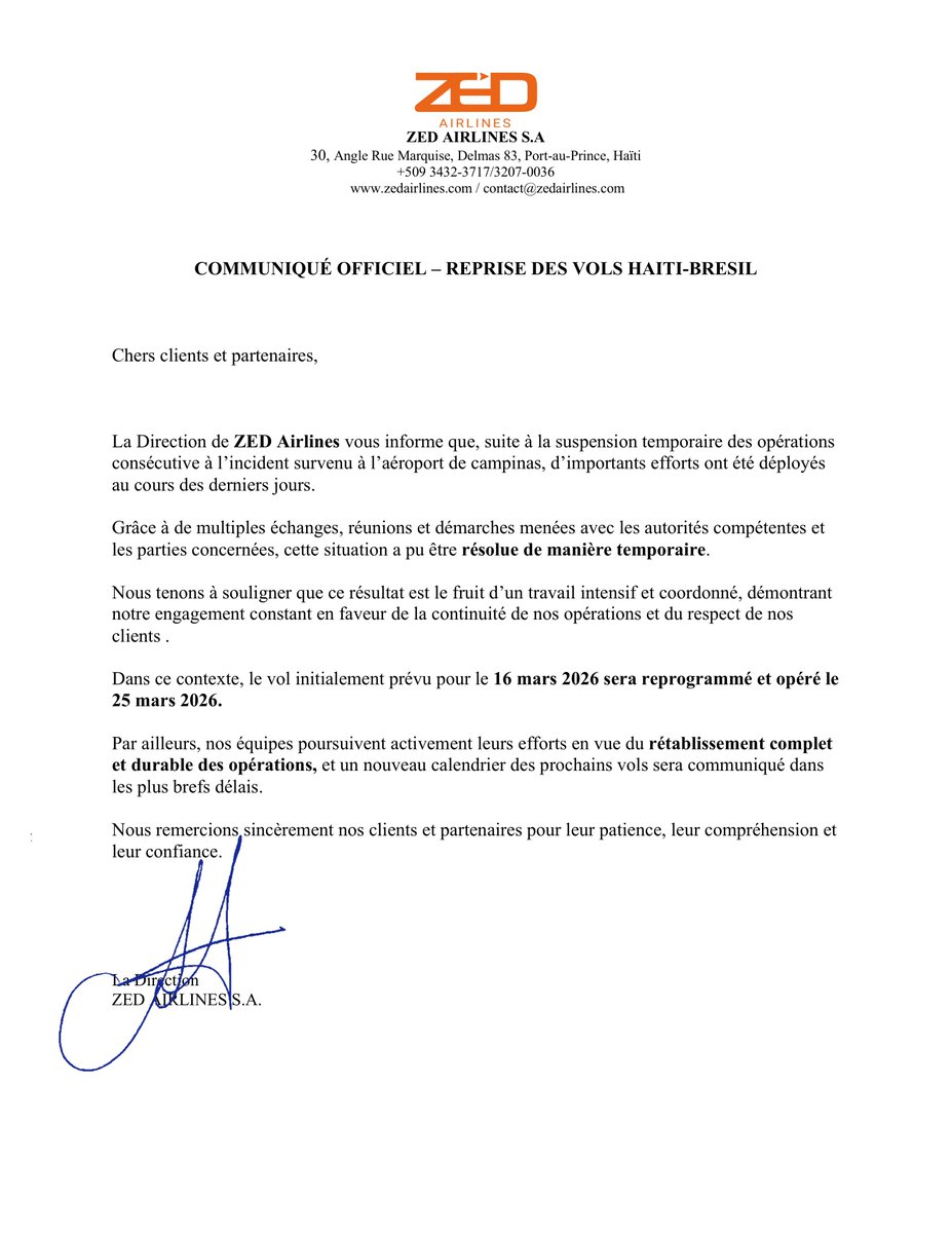 Zed Airlines tweet media