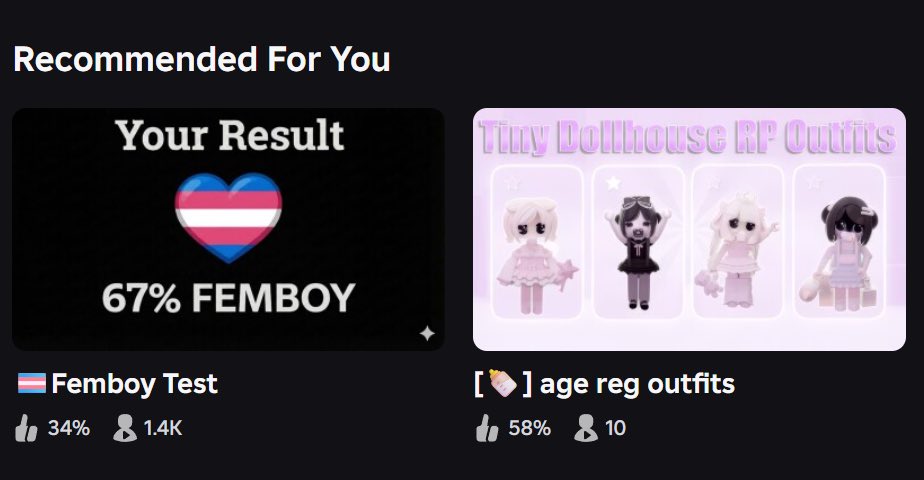 proxalyst's tweet photo. Roblox Recommendations pmo 😔🥹✌️ https://t.co/5EGYfxanTl
