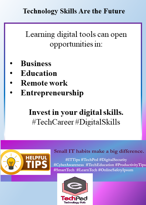 Techped_Net's tweet photo. Invest in your digital skills.
#TechCareer #DigitalSkills https://t.co/kEsKIo9LyU