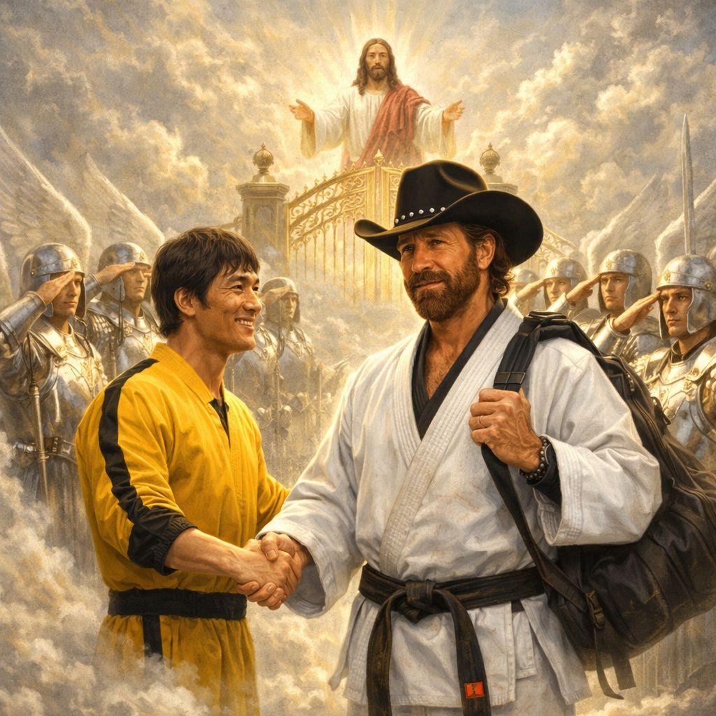 Chuck Norris não morreu.
A Morte tentou levá-lo mas ele saiu no soco com a Morte até que Deus teve que intervir, senão Chuck Norris acabaria eliminando a Morte e alterando o equilíbrio do Universo. Mas Deus ficou impressionado e acabou recrutando Chuck Norris para uma força de