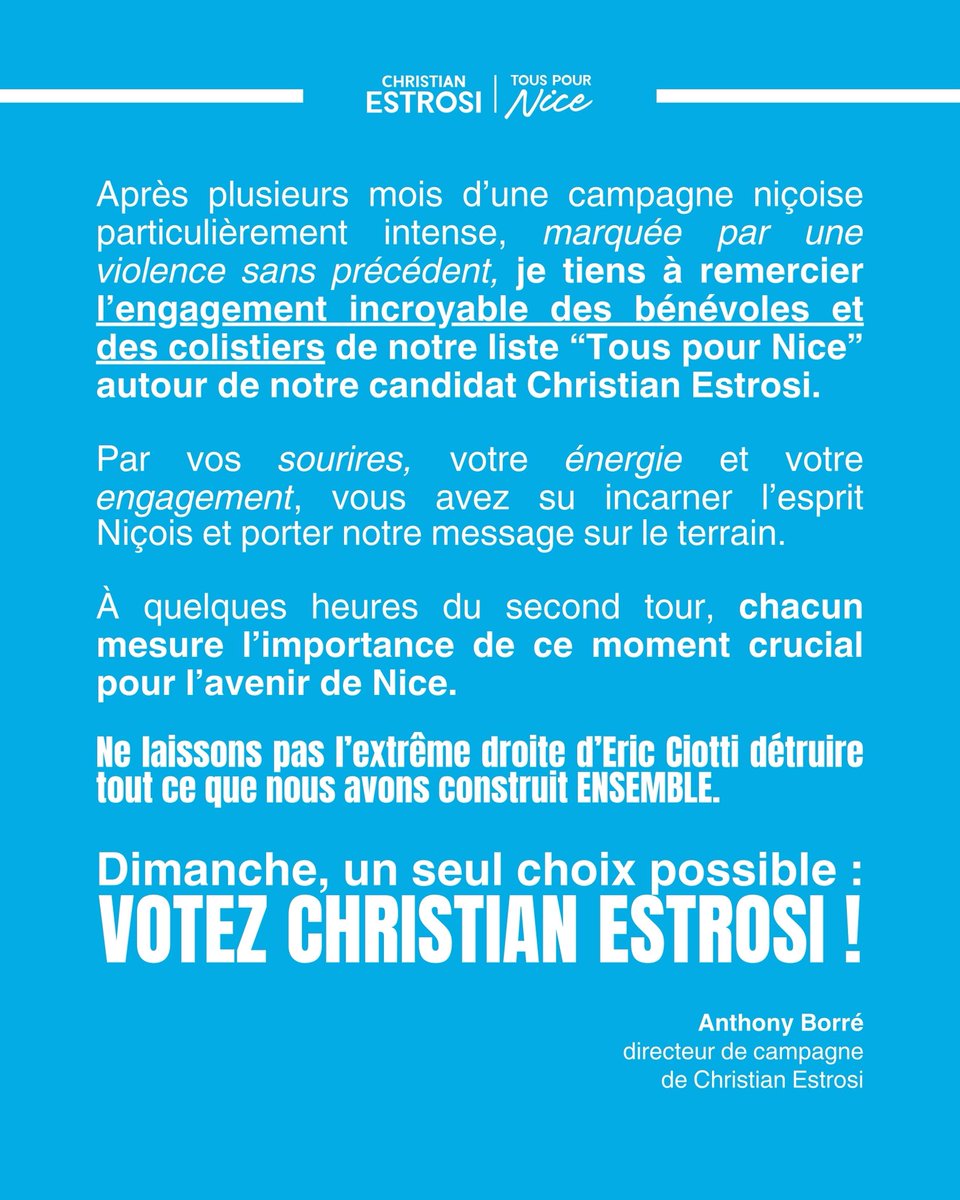 anthony_borre's tweet photo. Dimanche, un seul choix possible : votez @cestrosi !

#TousPourNice https://t.co/zEdGCOUrmA