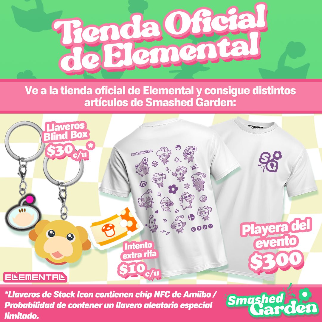 elemental_mty's tweet image. 🔺 TIENDA OFICIAL DE ELEMENTAL 🔺

Durante el evento pueden ir a la tienda oficial de Elemental para adquirir diferentes productos exclusivos de Smashed Garden.

Los llaveros y playeras son piezas limitadas.

#InTheGarden🌼