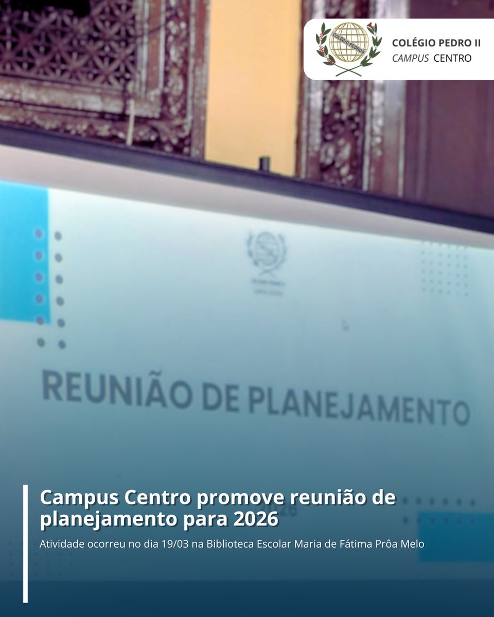 📚 Campus Centro realizou, em 19/03, reunião de planejamento para 2026, com equipes pedagógicas e administrativas. Direção apresentou desafios, alinhamentos e deu boas-vindas aos novos servidores.🤝 Ano começa com diálogo e compromisso com a educação pública!