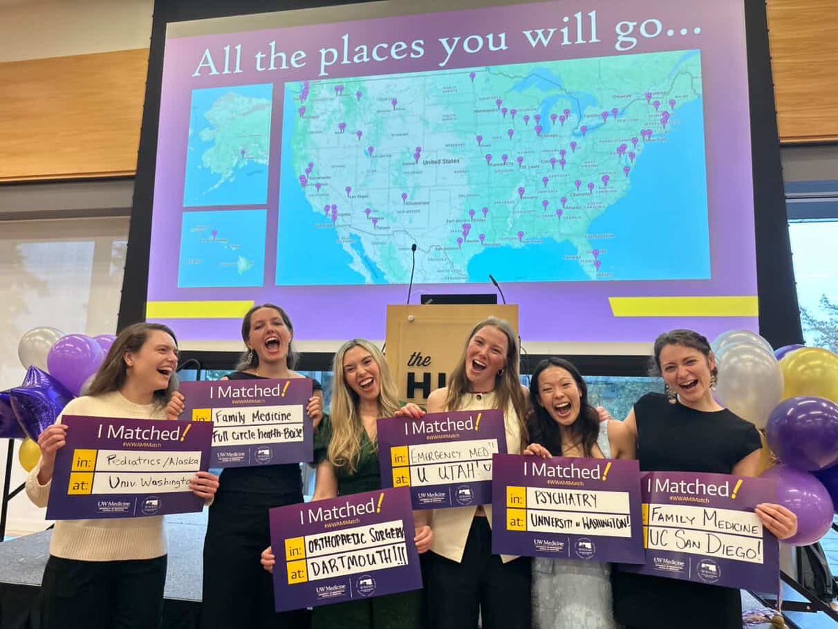 uwsomwwami's tweet photo. MATCH DAY. ๐
Years of hard work, resilience, and purpose and today it all comes together.
Congratulations to our WWAMI students as they take the next step into residency and continue their journey as future physicians.
#wwamimatch https://t.co/bI5MEfqHJX