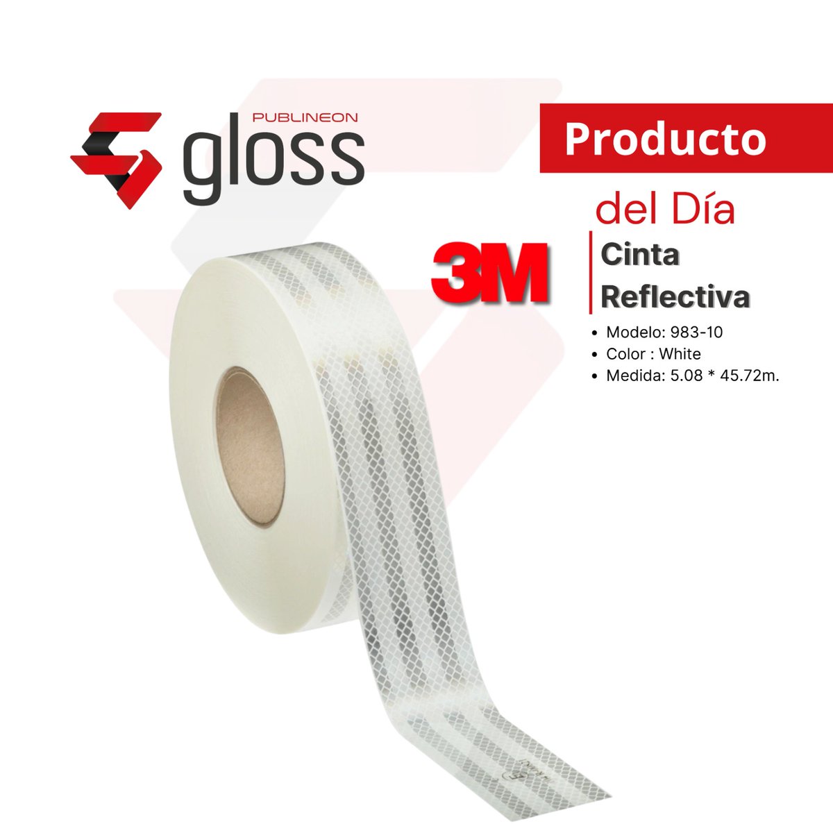 GlossPublineon's tweet photo. CINTA REFLECTANTE 3M
Destaca tu vehículo en cualquier condición
✅Microprismática, blanca y visible de día y noche
✅Fácil instalación, hasta 10 años de durabilidad
✅Ideal para camiones y maquinaria pesada
#3M #DiamondGrade #SeguridadVial #AltaVisibilidad #Reflectivos https://t.co/3hQ3X6cxlE
