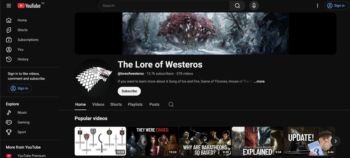 The Lore of Westeros tweet media