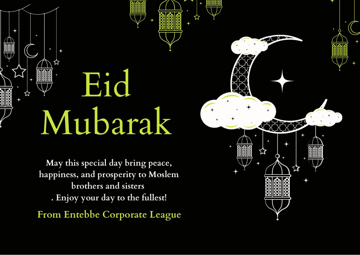 EntebbeCL's tweet photo. Eid Mubarak!#entebbecorporateleague https://t.co/3VuqG9vPa9