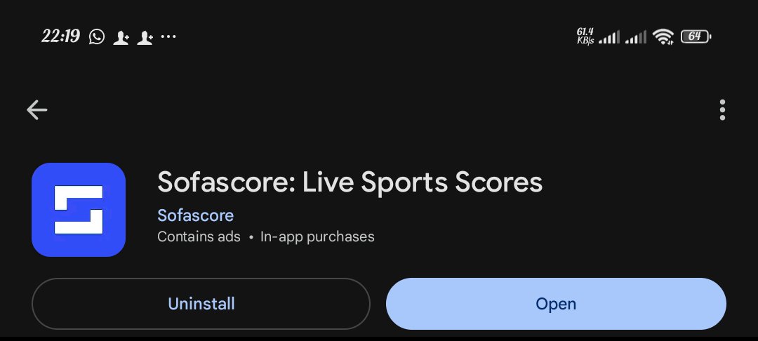 This is the best and most fastest live score app - no other app comes close