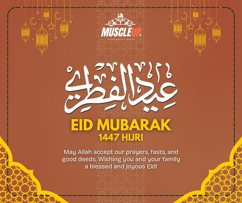 muscleuppk's tweet photo. Eid Mubarak 🌙
Wishing you a day filled with peace, gratitude, and meaningful moments with your loved ones.
#EidMubarak #Eid2026 #MuscleupSupplementStore #MuscleUpNutrition
#MuscleupPakistan https://t.co/Hb6tnXXgiU