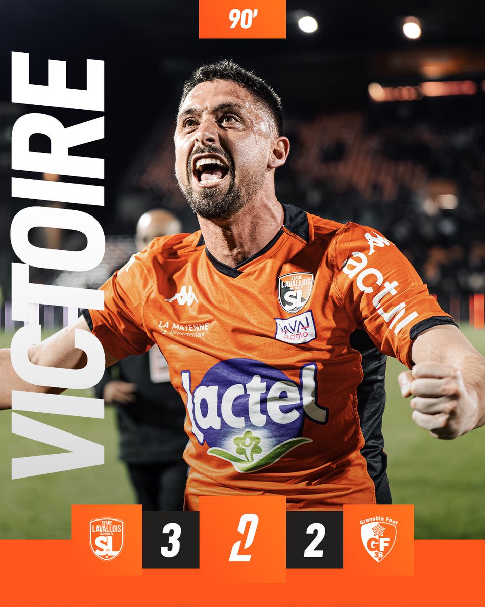 ⏱️ 90’⎮ #LAVALEAG

Quel scénario ! Menés par deux fois au score, nos 𝐓𝐚𝐧𝐠𝐨 renversent le match et décrochent la victoire à domicile ! 🔥 Merci aux 5373 𝐬𝐩𝐞𝐜𝐭𝐚𝐭𝐞𝐮𝐫𝐬 présents à Le-Basser pour leur soutien ! 🧡🖤

3️⃣-2️⃣

#LAVALGF38 | #SouriezCestDuFootCestLaval