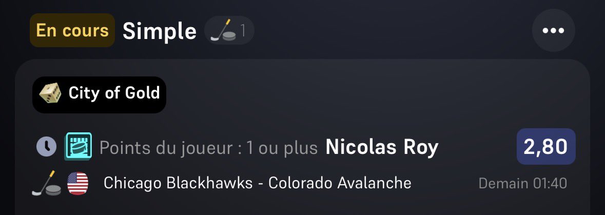 Maeo_Bet's tweet image. Bet #NHL #Value 

Blackhawks vs Colorado 

Pourquoi ce choix ? ⬇️

L2/PP2 face à des Blackhawks en B2b , je trouve la cote un poil haut surtout si temps de jeu 15min . 
Sur le plan stat , il était à 1pts tout les 3 matchs avant de rejoindre Colorado … Il en faut 1 cette nuit
