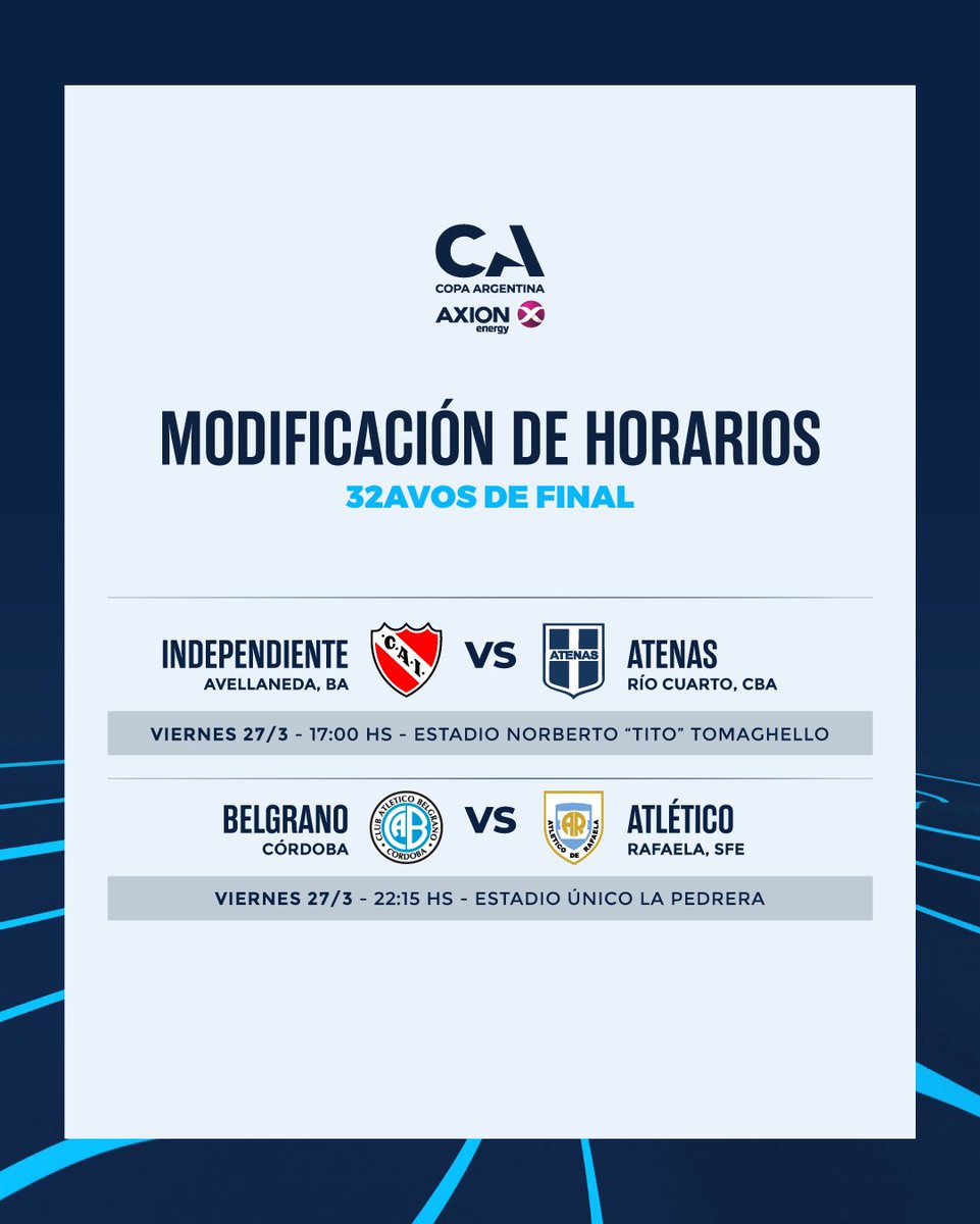 Copa Argentina AXION energy tweet media