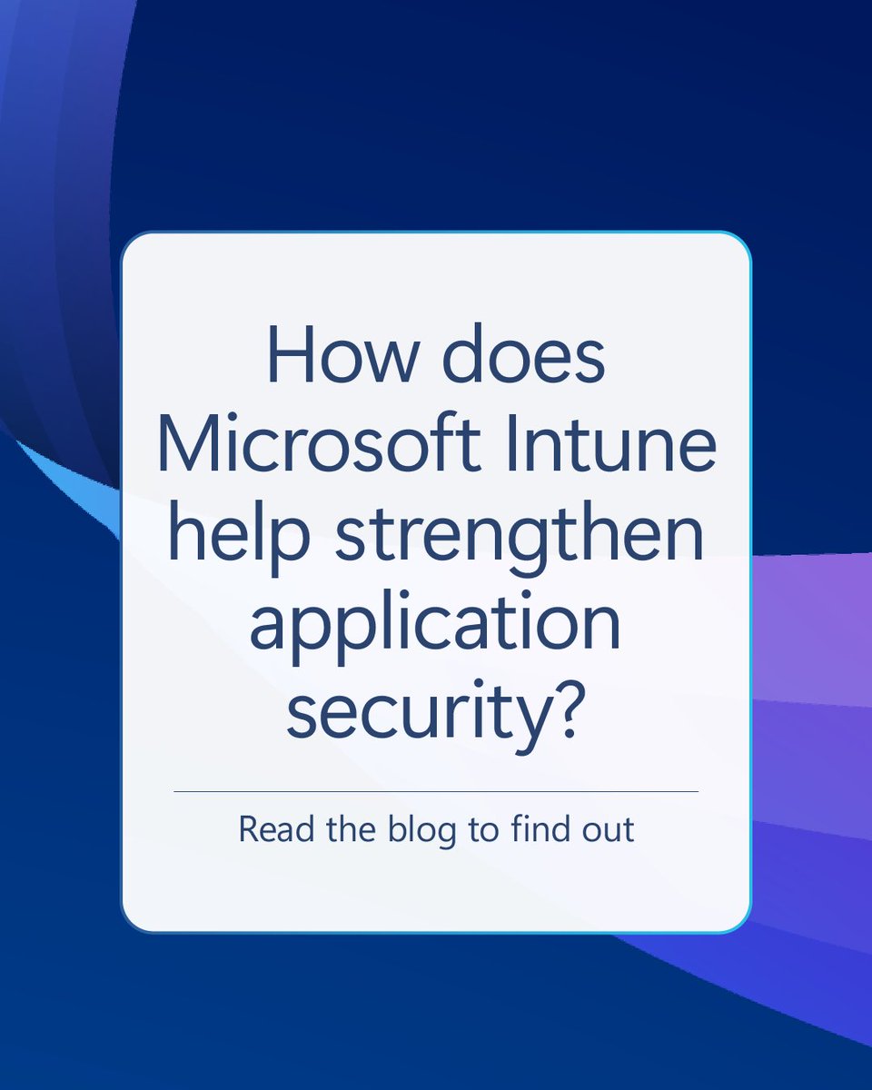 Microsoft Intune tweet media