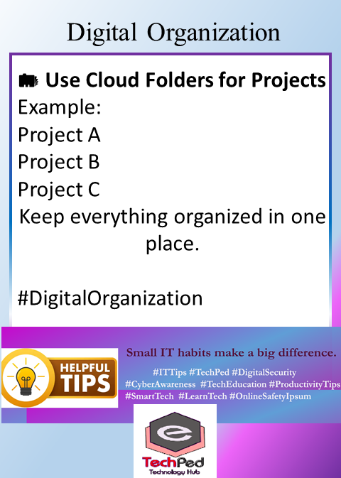 Techped_Net's tweet photo. Keep everything organized in one place.
#DigitalOrganization https://t.co/QGnPajisEY