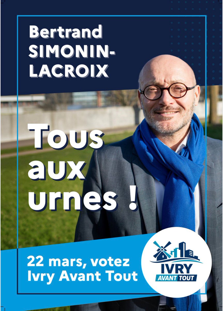 IvryAvantTout's tweet photo. Abstentionnistes, levez-vous ! 📢

Le 22 mars, votez pour une opposition qui vous défend concrètement au conseil municipal. Pas de faux-semblants, juste l'intérêt d'Ivry avant tout. 🇫🇷

✅ Votez Bertrand Simonin-Lacroix.
✅ Votez Ivry Avant Tout. https://t.co/A6fbNIvsfj