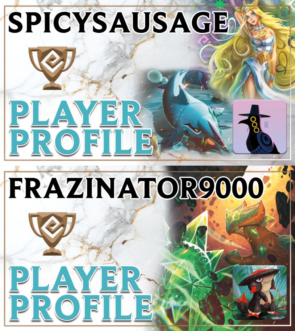 Today's Player Profiles:

SpicySausage
&amp; Frazinator9000

SpicySausage: lorenexustcg.wordpress.com/2026/03/20/pla…
Frazinator: lorenexustcg.wordpress.com/2026/03/20/pla…
