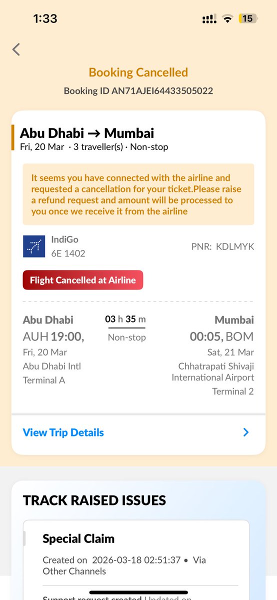 degr8yash's tweet photo. @makemytrip @makemytripcare THIS IS NOT ACCEPTABLE.

Flight got cancelled. I paid AED 1478 but have received only AED 1277. MMT fee AED 201 is held back. I ASK WHY??

I need full refund of AED 201. Pls look into the matter. THIS IS FRAUD with customers.

SS attached. https://t.co/8r9Jo1zasH