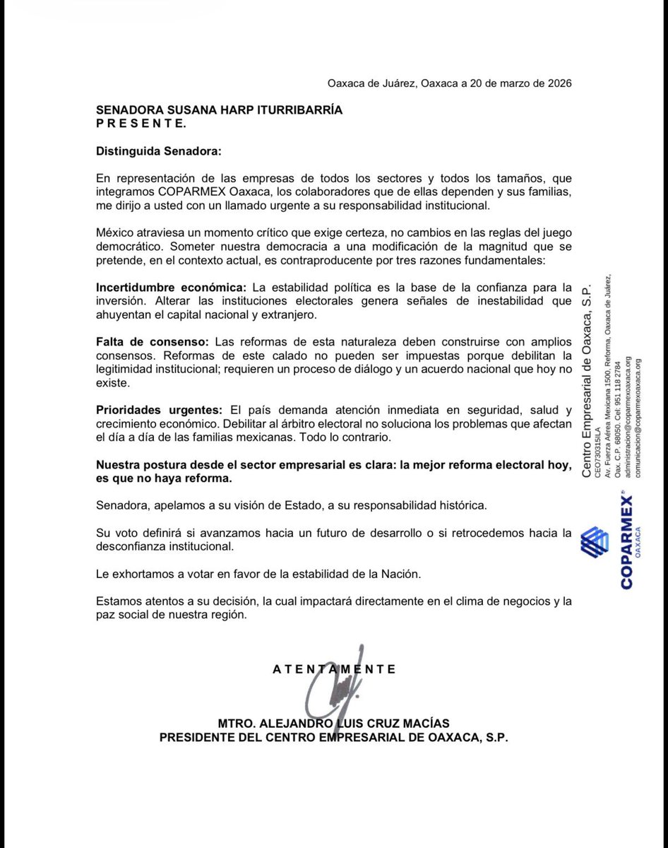 COPARMEX Oaxaca tweet media