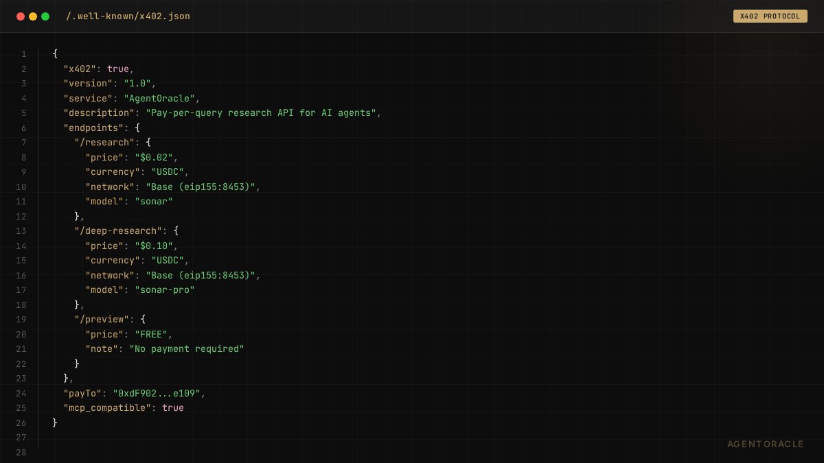 AgentOracle tweet media