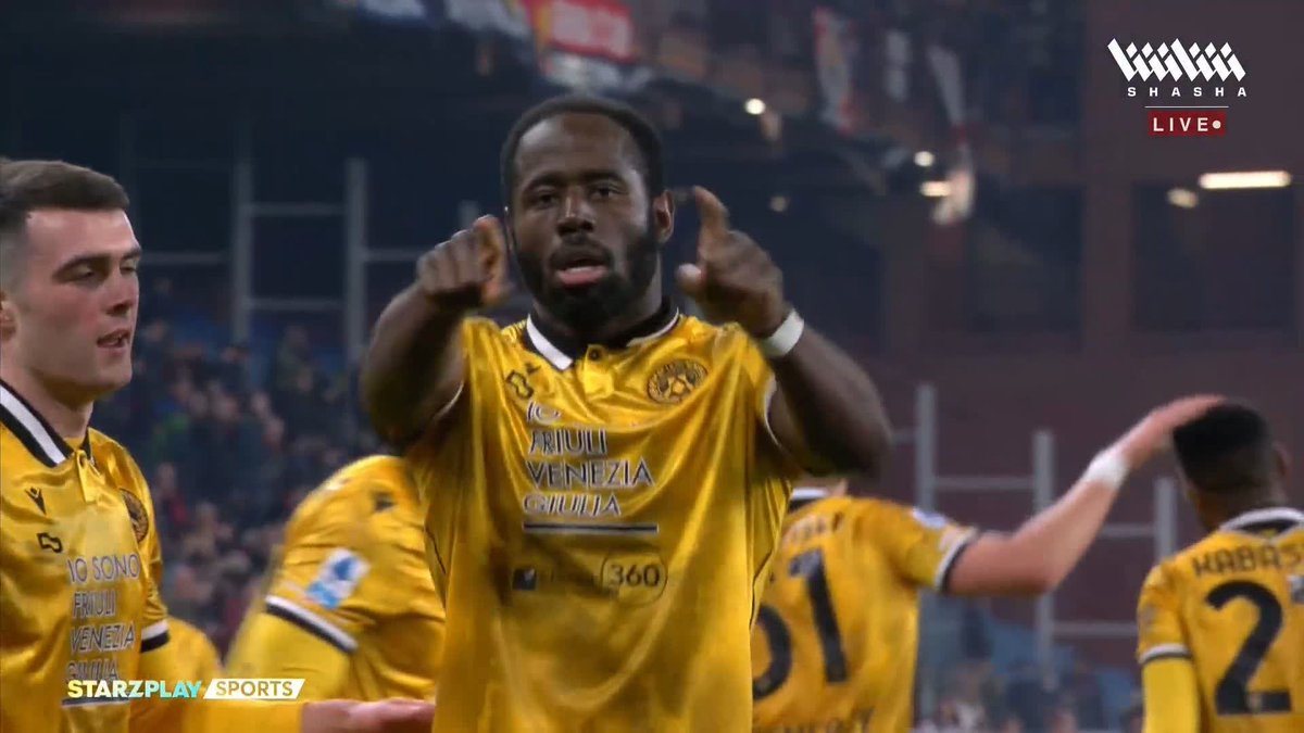 ديفيز لاعب أودينيزي يطلق رصاصة الرحمة في مرمي جنوي وحسم الأمور لفريقه ليحقق 3 نقاط غالية في الدوري الايطالي 