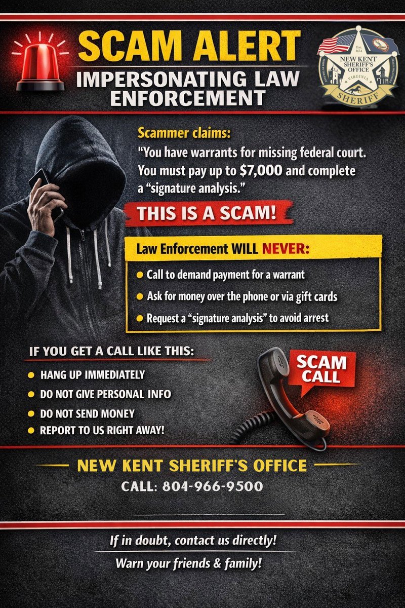 New Kent Sheriff tweet media