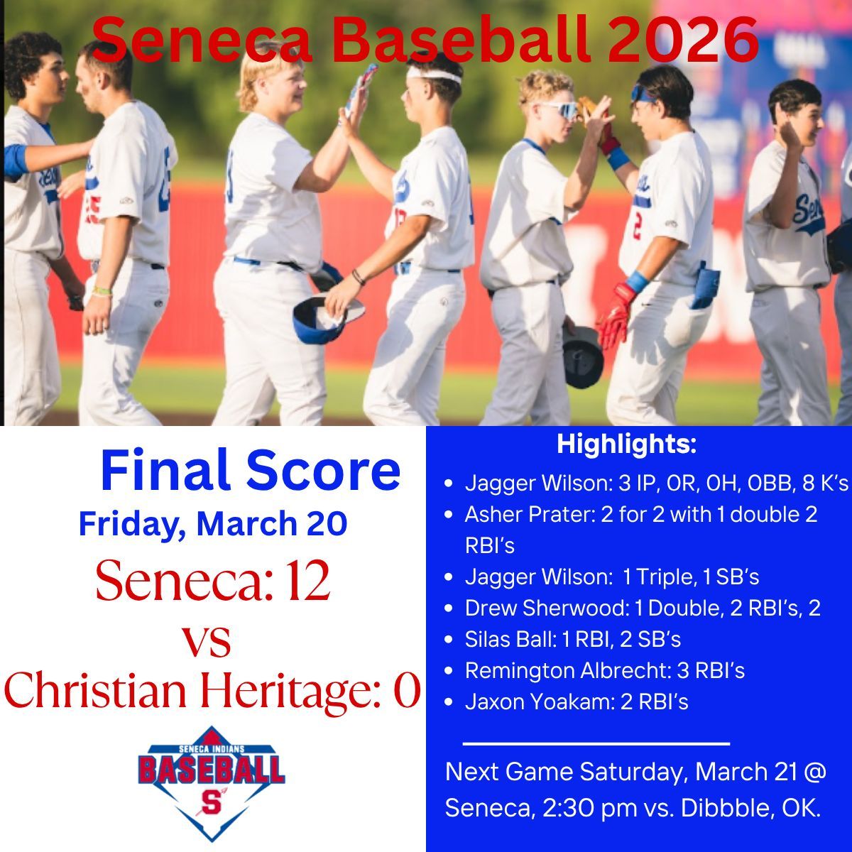 Seneca Baseball tweet media