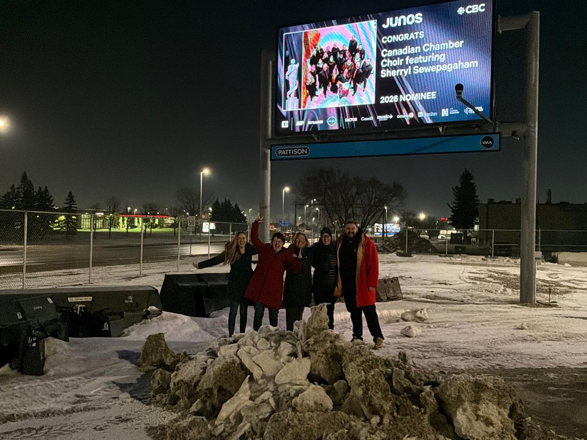canadian_choir's tweet photo. Parking lots, airfields, freeways… we’ve had a lot of fun these past few weeks tracking down billboards across Canada celebrating our JUNO Award nomination. 👀

Stay tuned for highlights from JUNO Week in #Hamilton, and details of how you can tune in for the awards gala. https://t.co/oxh55CL47W