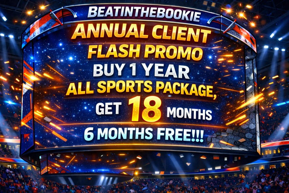 BeatinTheBookie's tweet photo. For my BIG CLIENTS, this is it, HEAVY HITTERS ONLY! BUY 12 MONTH PACKAGE, GET 18 MONTHS

6 MONTHS FREE!!!

That averages to just $13 a day, we are looking for people who take betting seriously. PROMO ends in 24 hours! 

https://t.co/iMcN871vs1 https://t.co/1EqkAudaw7
