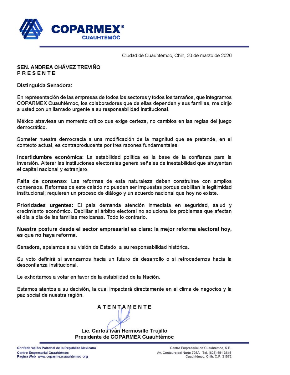 Coparmex Cuauhtemoc tweet media