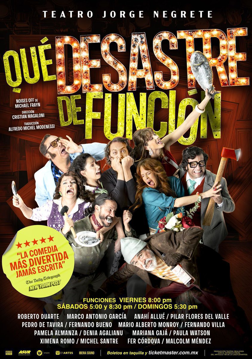venalteatroMX's tweet photo. Tenemos pases dobles para que asistan a "Que Desastre De Función" HOY  8PM en el Teatro Jorge Negrete

Únicamente:

🌟Nombre completo
🌟Like y RT
🌟 Captura de Pantalla de que comentaste alguno de nuestros videos de YouTube 👇🏾

https://t.co/l3w1VAV0h8

Ganadores al azar  🎭 https://t.co/MszFZ1cMAD