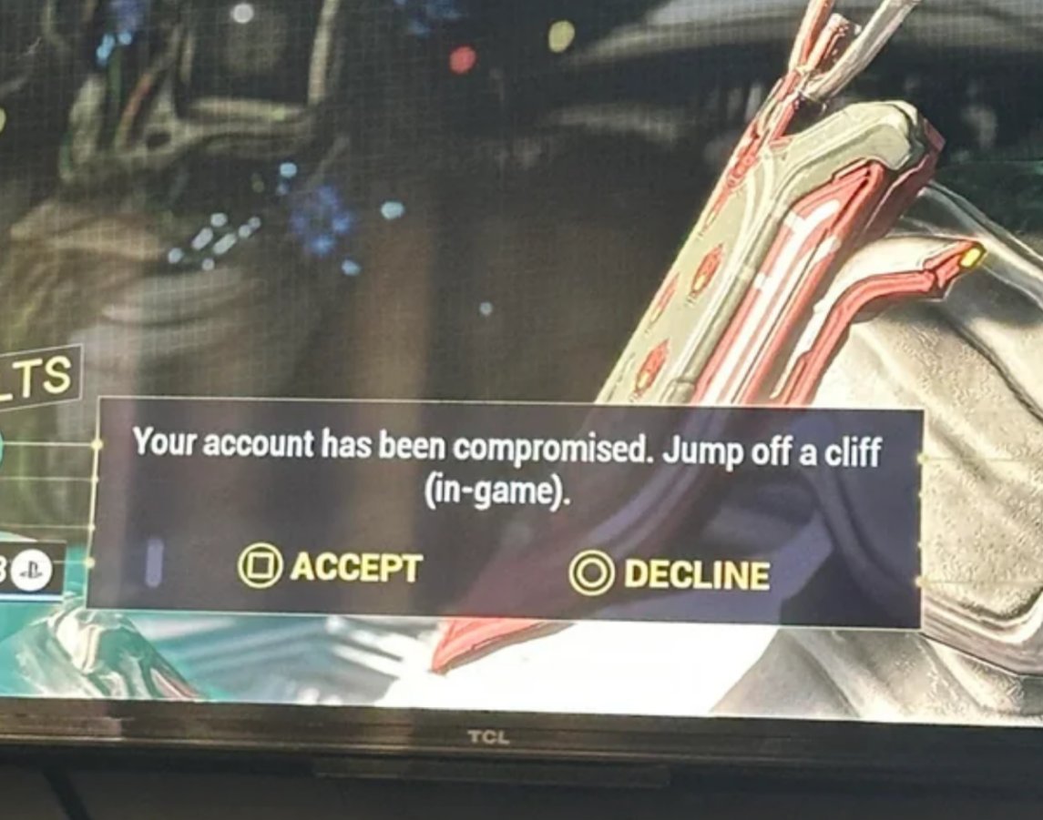 CheaseVT's tweet photo. @PlayWarframe I mean fair enough https://t.co/Q4CUHJqiJK