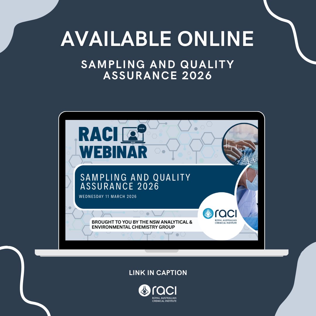 RACInational's tweet image. Catch up on RACI’s Sampling &amp;amp; Quality Assurance 2026 webinar! Recording now available via RACI Shop for $25.

👉 Watch now: bit.ly/4bZ1Z1N 

#RACI #ozchem #Sampling #QualityAssurance #QA