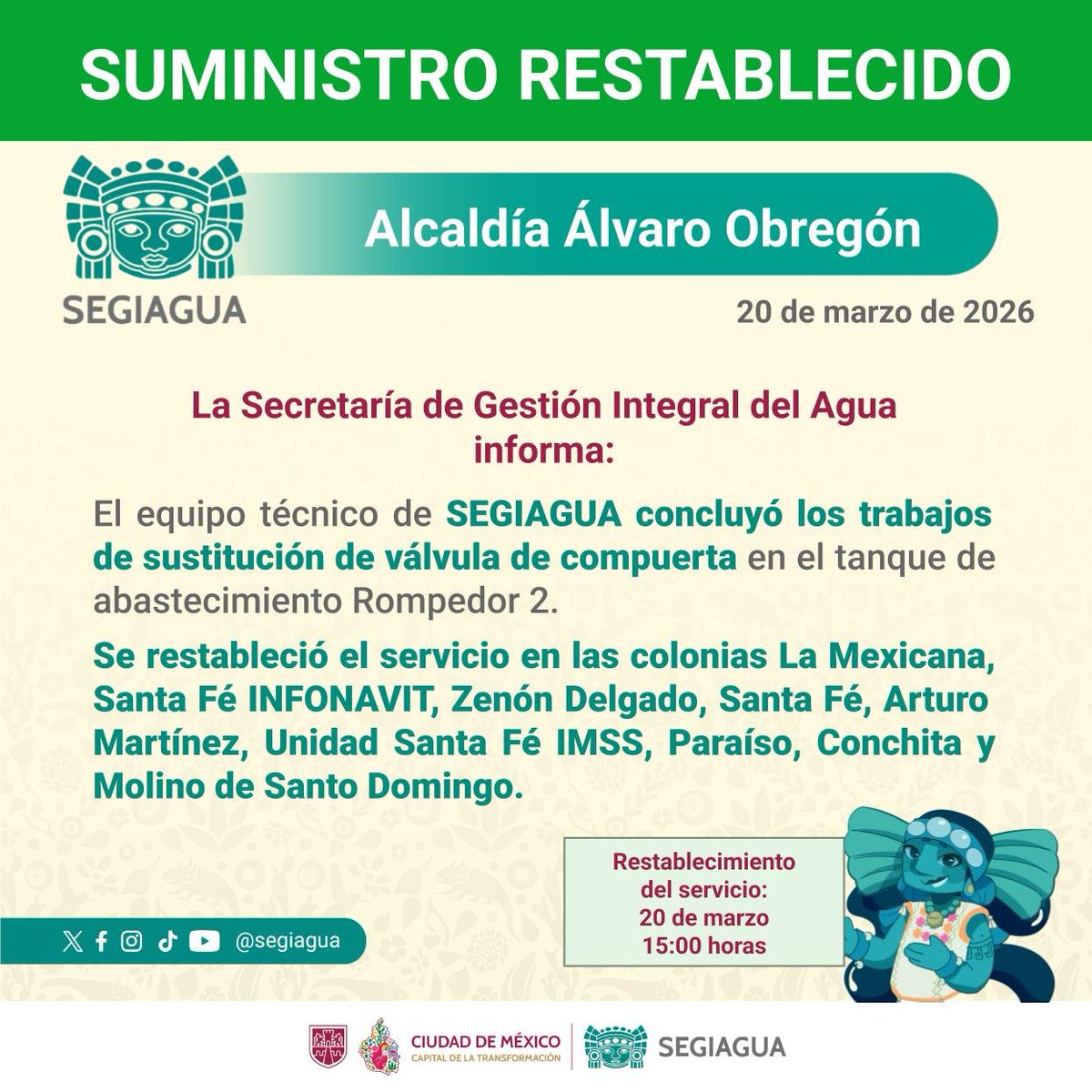 Secretaría de Gestión Integral del Agua tweet media