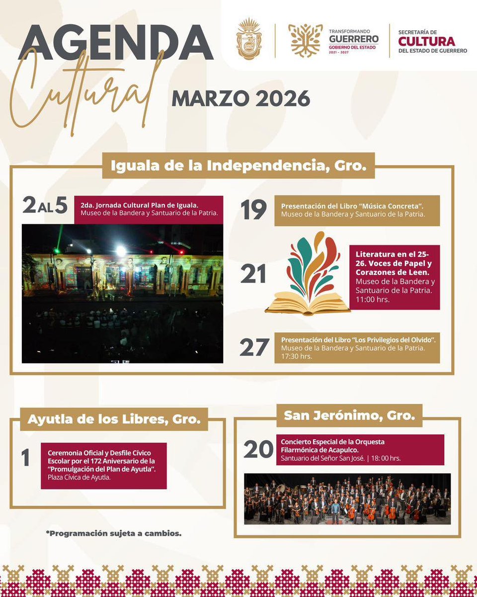 Secretaría de Cultura Gro. tweet media