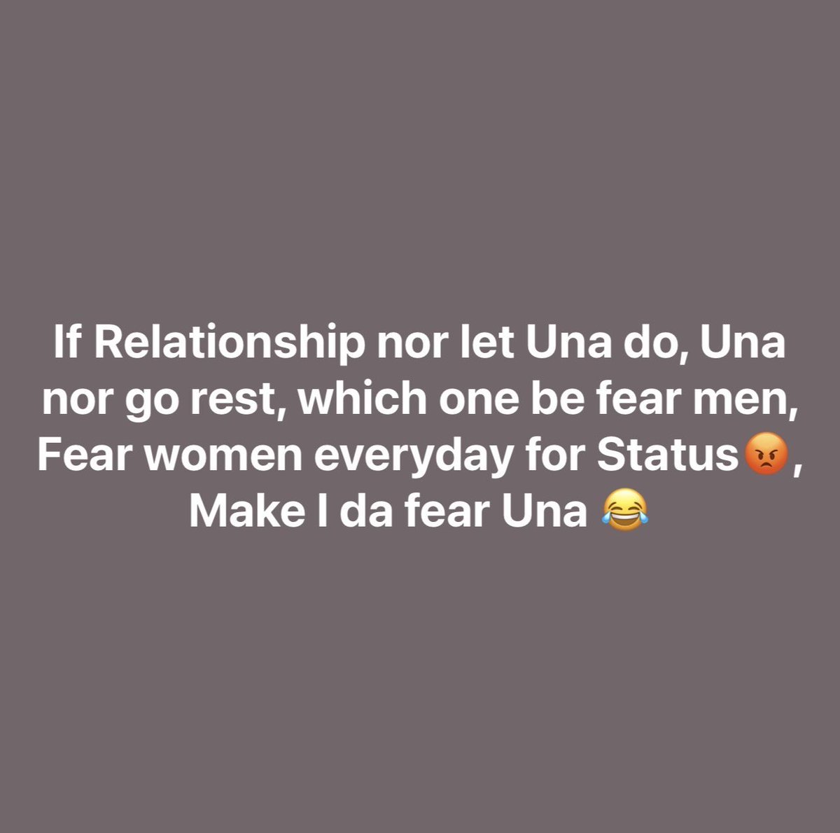 best_og01's tweet photo. Make I dey fear una? https://t.co/oZNtqexxgg