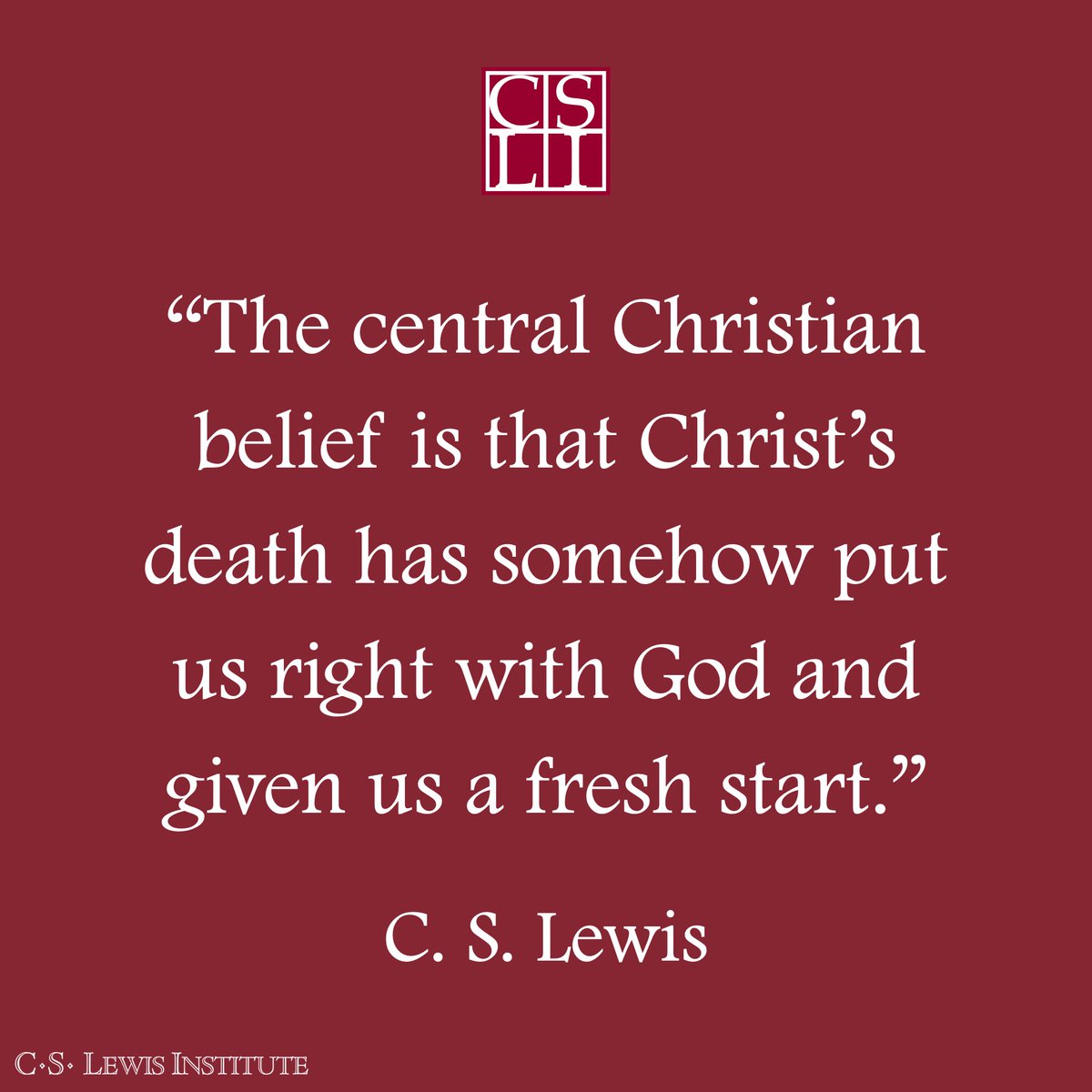 C.S. Lewis Institute tweet media