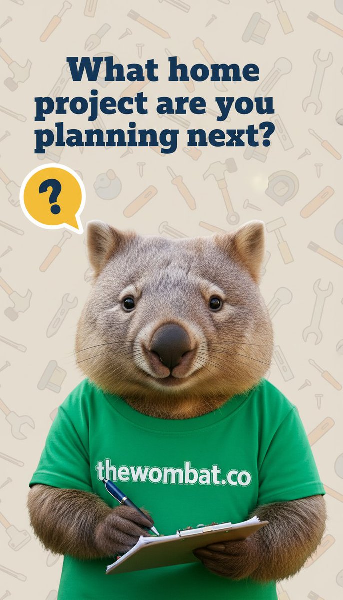 thewombatco's tweet image. We're curious! What home improvement project is on your radar for 2026? Kitchen reno? Bathroom refresh? New deck? Landscape overhaul? Drop your answer below—we read every single one!

#CommunityQuestion #RenoPlans #HomeProjects #WhatsNext #TheWombat