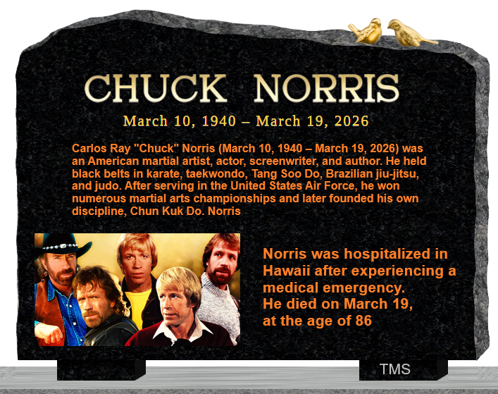 Djzman's tweet photo. Chuck Norris Passed away March 19 2026 age 86. https://t.co/ZzxY8JIJnN