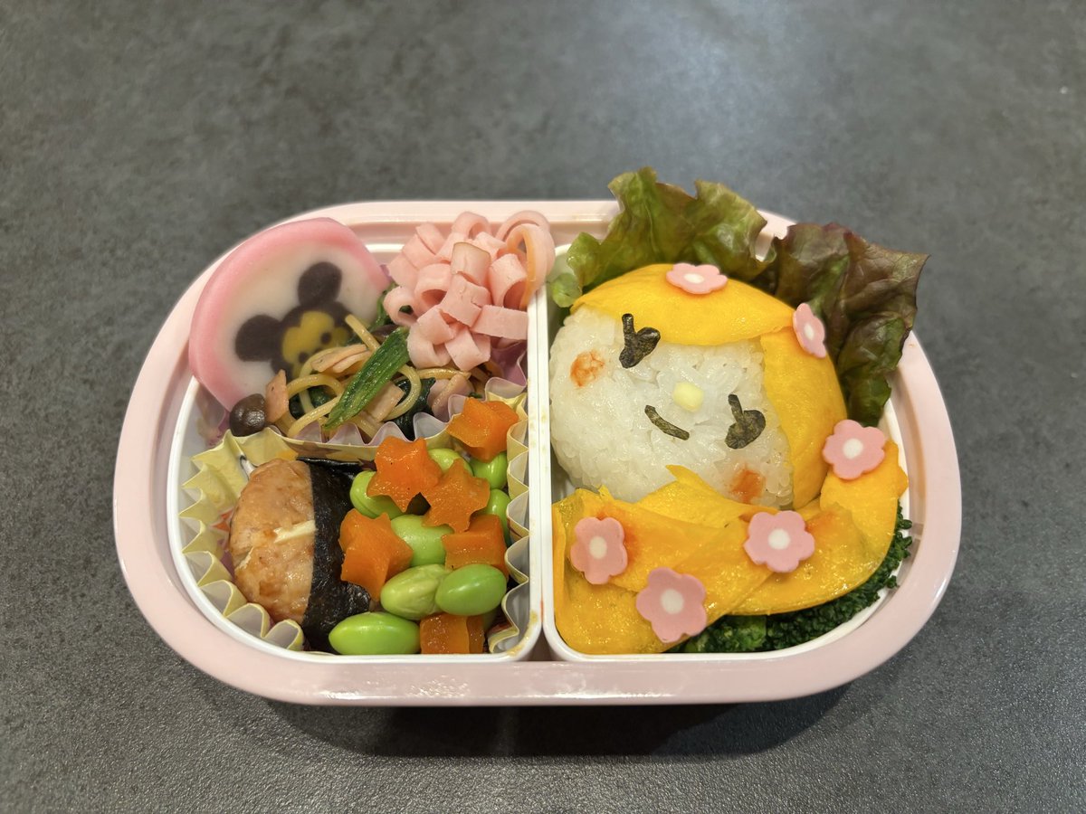 Explorer557's tweet photo. おはようございます&amp;お久しぶりです。
今日は娘の子供園の給食がお弁当対応だったので、初めて娘にお弁当を作るわいの愛を知ってもらうため頑張りました。
ネットって便利よな。すごい参考になりました！娘が大好きなラプンツェル…わかってくれると嬉しいなw https://t.co/TECvTPFzgC