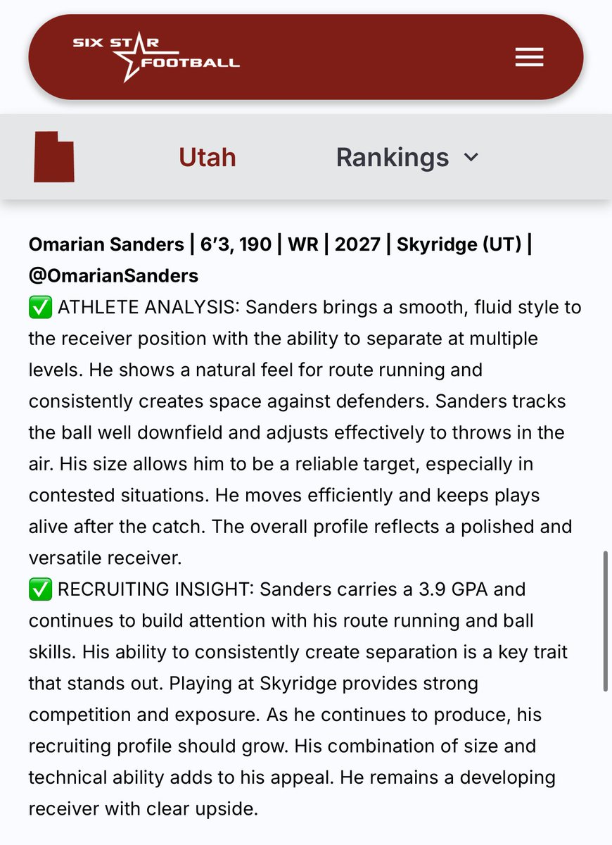 Omarian Sanders tweet media