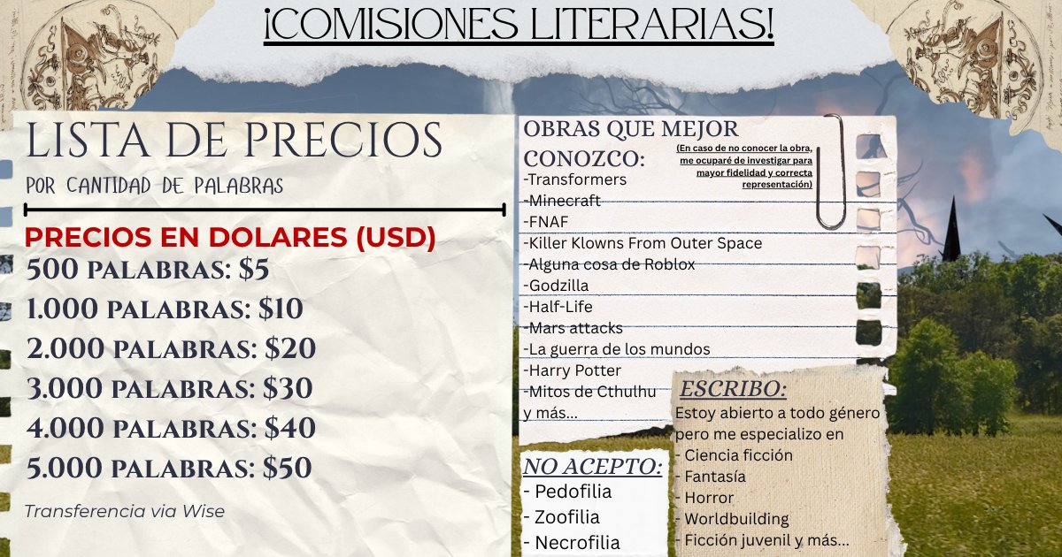 Lluzyferr Naleany (COMISIONES LITERARIAS ABIERTAS) tweet media