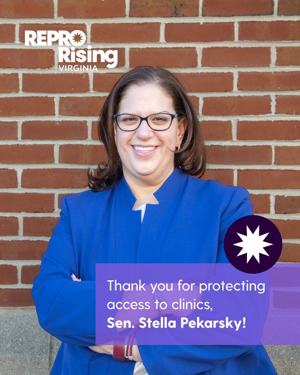 REPRORising_VA's tweet image. Thank you Sen. Pekarsky, for safeguarding access to abortion clinics and holding those who interfere with patients and providers accountable.

#ReproductiveFreedom #AbortionIsHealthcare