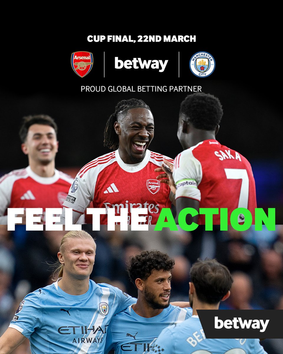 Dos de los clubes más grandes del
mundo, peleando por un título. Arsenal vs Man City en Wembley por la Final de la League Cup.
Prepárate para un partidazo y siente toda la acción.

18+ Juega Responsablemente

FeelTheAction